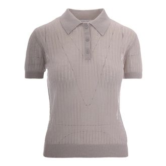 Patrizia Pepe Dames, Tops, Grijs, Maat: M Linnen