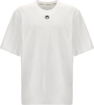 Marine Serre White Logo Crewneck T-Shirt