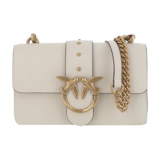 Pinko Love One Mini Bag - Dames - Schoudertassen - Wit - ONE Size - Leer - Tassen