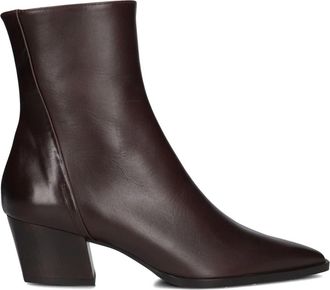 Zinda Bruine Leren Enkellaarzen voor Dames - Dames - Cowboylaarzen - Bruin - 42 EU - Leer - Schoenen