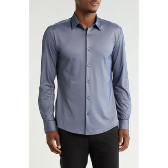 BOSS Slim Fit Roan Kent Button-Up Shirt in Navy at Nordstrom Rack, Size Xx-Large
