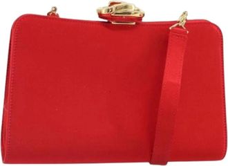 Gucci Pre-owned Clutches, female, Red, Size: ONE SIZE Pre-owned Satin Clutch