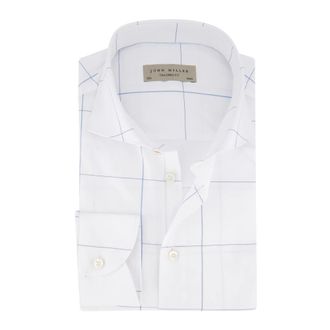 John Miller Heren, Overhemden, Wit, Maat: L