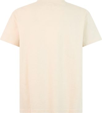 Maison Margiela Mens T-Shirt Cream Cotton T-Shirts And Polos