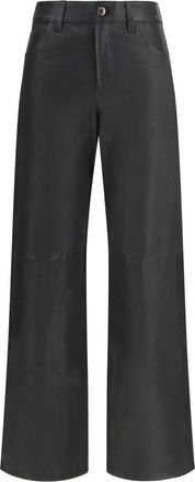 7 For All Mankind Stovepipe Straight - Dames - Broeken - Zwart - Maat: W25 Leer
