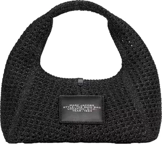 Marc Jacobs Womens Sack Bag Crochet Onyx Polyester Handbags Hand