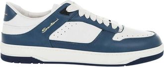 Santoni Blue Color Block AIR Sneakers