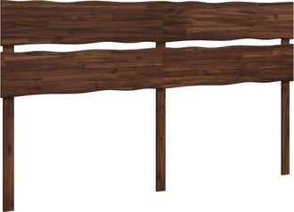 vidaXL Cabecero De Borde Vivo Rostock Marr&oacute;n Oscuro 180 Cm Vidaxl