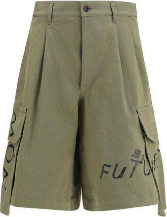 Comme Des Gar&ccedil;ons Bicolor Cotton Bermuda Mens Shorts