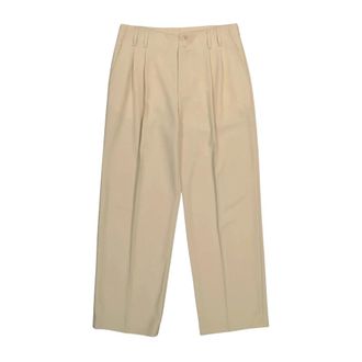 Casablanca Broeken, Heren, Beige, XL, Katoen, Wool Pleated Pants
