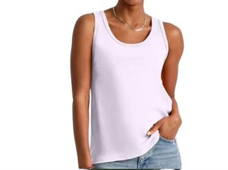 Hanes Womens Cotton Tank Tops - 4-Pack In Blue Navy Black Purple