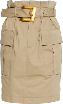 Balmain Short Skirts - Dames - Korte rokken - Beige - M - Rokken