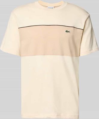 Lacoste Regular Fit T-Shirt aus reiner Baumwolle in Offwhite, Gr&ouml;&szlig;e XXXL