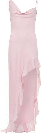 Azeeza Daphne asymmetric charmeuse gown - women - Silk - S - Pink