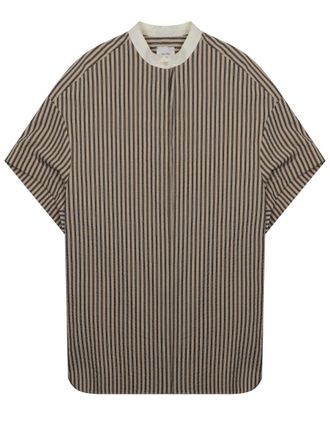 Alysi Vertical Stripes Viscose-Blend Mini Dress