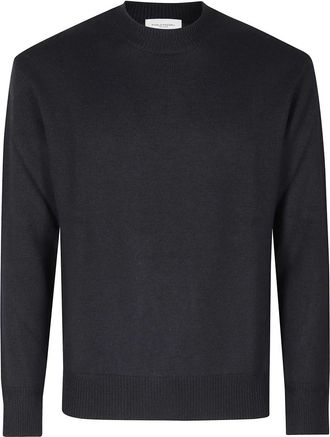 Paolo Pecora Maglione a girocollo in lana merino extrafine - - Knitwear - Uomo - Blu - XL