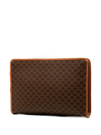 Celine 2011 Macadam Coated Canvas clutch bag - Brown