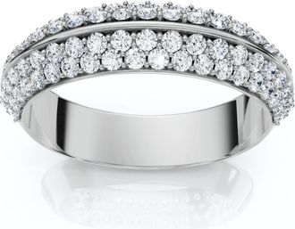 Pompeii3 1/2Ct Kayle Diamond Wedding Band 14k Gold or Platinum Lab Grown