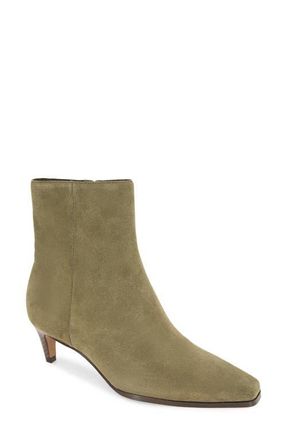 Splendid Jennifer Side Zip Ankle Bootie in Olive at Nordstrom, Size 6.5