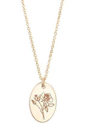 Set & Stones Louise Birth Flower Necklace in Gold /June at Nordstrom