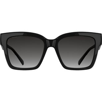 Kendra Scott Dira 56mm Rectangular Sunglasses in Black at Nordstrom