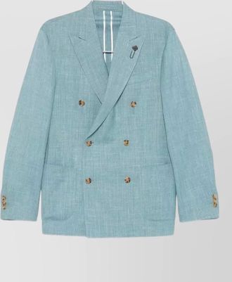 Lardini mens double breasted wool blazer roma