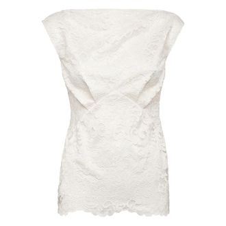 Philipp Plein Lace Mouwloze Top - Dames - Tops zonder mouwen - Beige - M - Tops