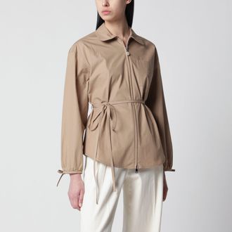 Moncler Beige zip-up shirt jacket