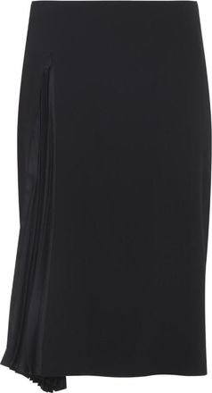 Jil Sander Black Pleated Midi Skirt
