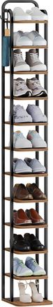 OEM Scarpiera Verticale, Scarpiera A 12 Livelli, Scaffale Portascarpe, Scarpiera Salvaspazio, 2 Ganci, Per Ingresso, Soggiorno, Camera Da Letto, Marrone R