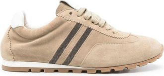 Doucal's Light Beige Suede Sneakers