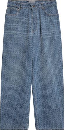 Balenciaga Baggy Fit Denim Stitch Jeans in 5002 Aubergine at Nordstrom, Size Medium