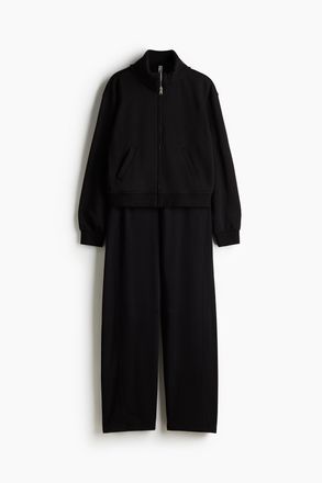 H&M 2-teiliges Set mit Sweatshirt und Hose - Schwarz