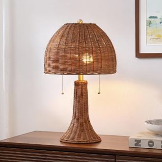 Jonathan Y Designs Joanie Bohemian Rustic Iron LED Table Lamp