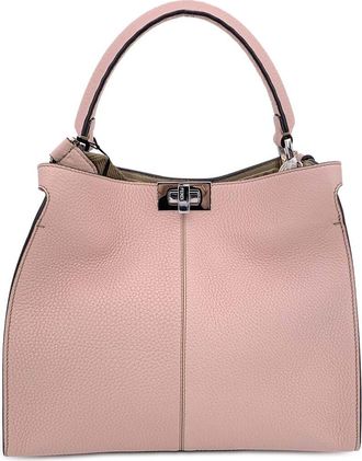 Fendi Fendi Pink Leather Handbag Peekaboo Xlite (Authentic Pre-Loved)
