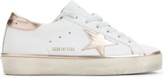 Golden Goose White Taupe Logo Sneakers