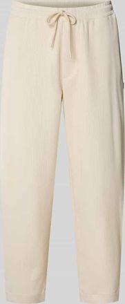 Review Hose mit elastischem Bund in Plissee-Optik in Ecru, Gr&ouml;&szlig;e XXL