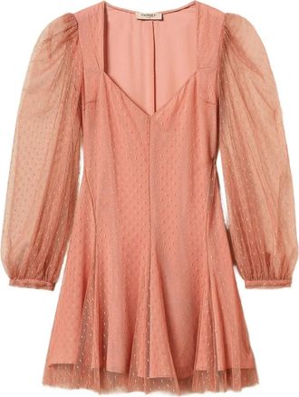 Twin-Set Abito corto con maniche a palloncino - Rosa