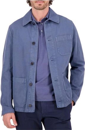 Slowear Werkkleding Ge&iuml;nspireerde Katoen Linnen Jas - Heren - Spijkerjassen - Blauw - XL - Katoen - Jassen