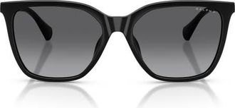 Ralph Lauren RA5328U 56mm Polarized Gradient Square Sunglasses in Black/grey Gradient Polar at Nordstrom