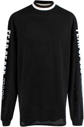 Fear of God Black & white Airtex mesh top Size M