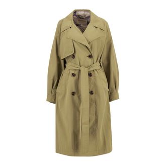 Barbour Trench Coats, female, Green, Size: S Layla Showerproof Trench Coat