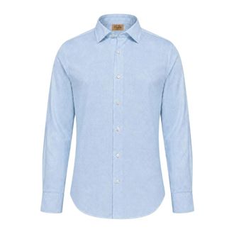 Alviero Martini 1A Classe Camicia Slim Fit - Heren - Casual Overhemden - Blauw - 4XL - Overhemden