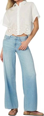 Joe's Womens The Eyelet Short Sleeve Shirt In White