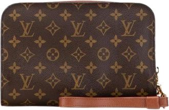 Louis Vuitton Pre-owned Clutches, female, Brown, Size: ONE SIZE Pre-owned Fabric Clutch