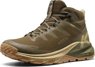 Keen Mens Targhee Apex Mid Height Durable Lightweight Comfortable Waterproof, Dark Olive/Khaki, 10.5 Wide