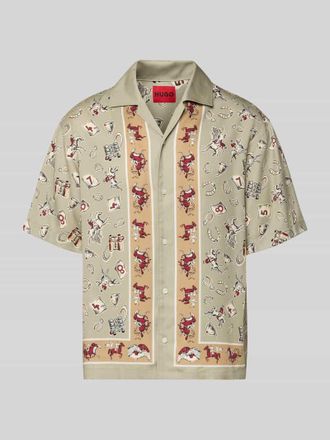 HUGO BOSS Oversized Freizeithemd aus reinem Lyocell Modell ESPINO in Mint, Gr&ouml;&szlig;e XXL