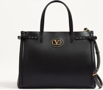 Valentino Garavani Borsa Shopping Media Valentino Garavani Antibes In Vitello Uomo NERO UNI