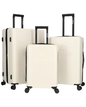 Roberto Cavalli Classic Logo 3Pc Expandable Luggage Set