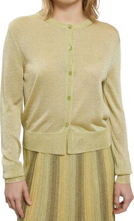 Maison Lurex Womens Gala Lurex Cardigan In Lime